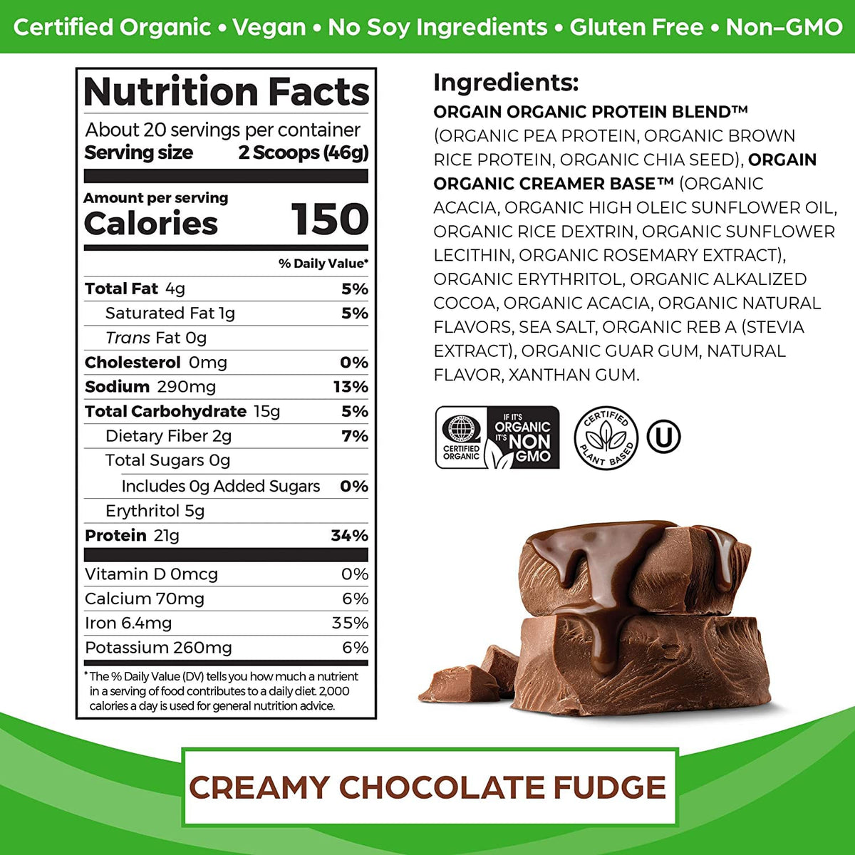 Organic Vegan Protein Powder and Protein Bars Bundle F26754