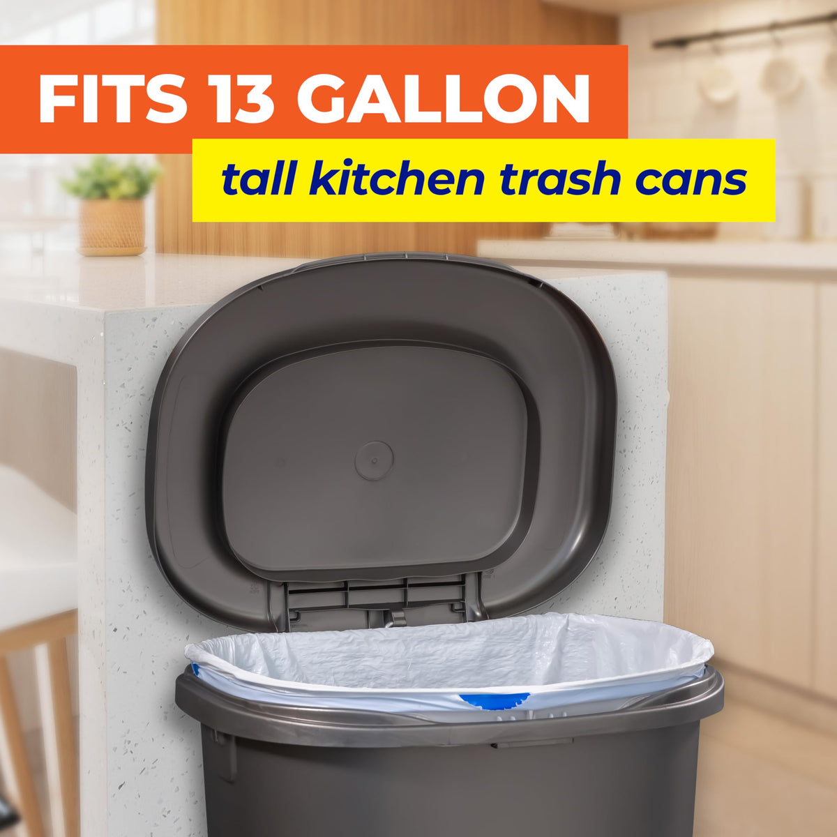 13 Gallon White Unscented Trash Bags 45ct A557299