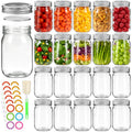 20 Pack 12oz Glass Mason Jars with Lids and Bands W8652