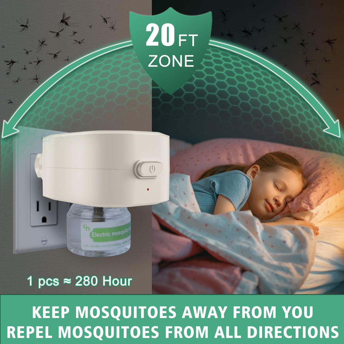 Electronic Mosquito Repellent Plug in with 280 Hr Refills M9865