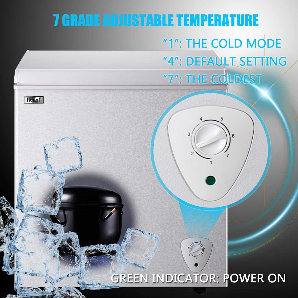 5.0 Cu.Ft White Chest Freezer with Removable Basket I2336