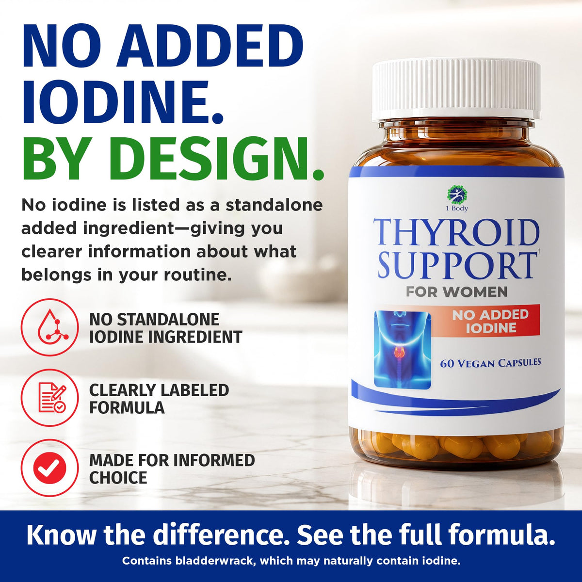 60 Vegan Thyroid Support Capsules F841