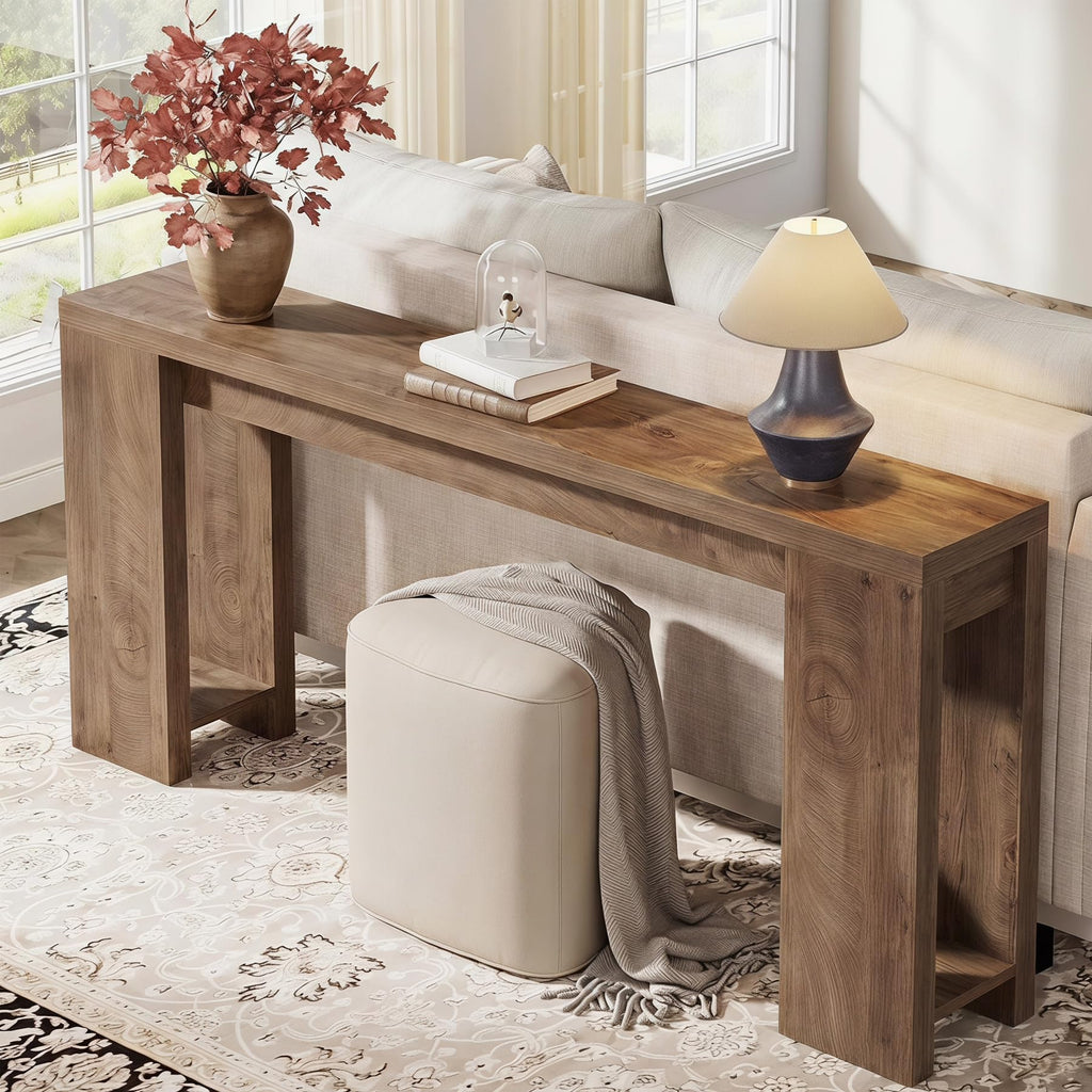 70.9-Inch Light Brown Console Table P155