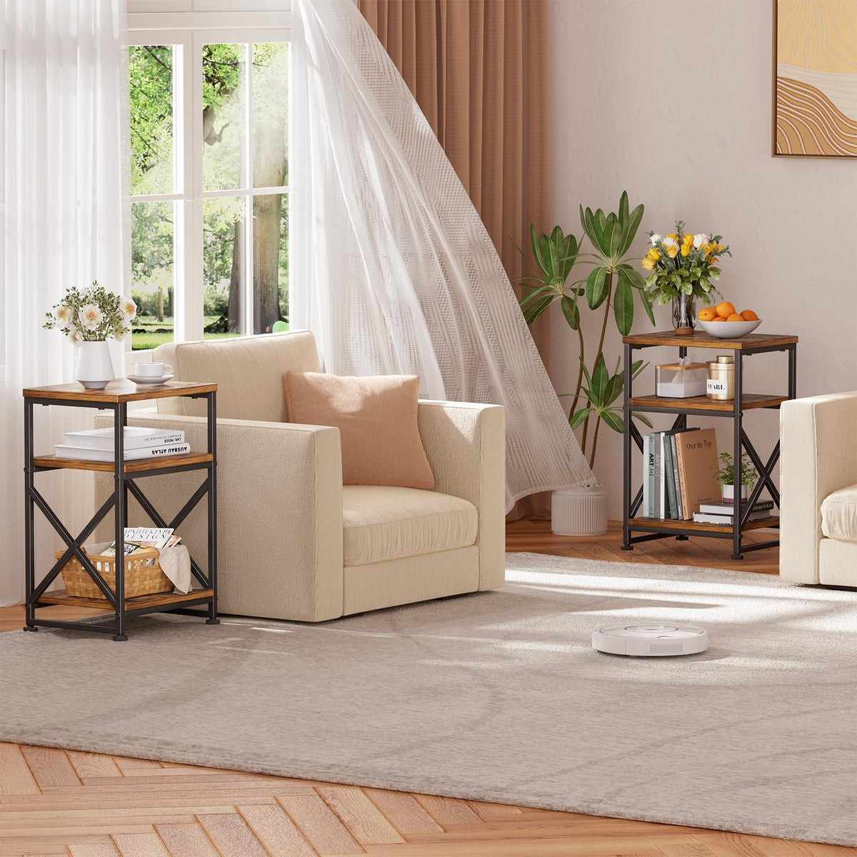 3 Tiers Open Shelves Side Table X633