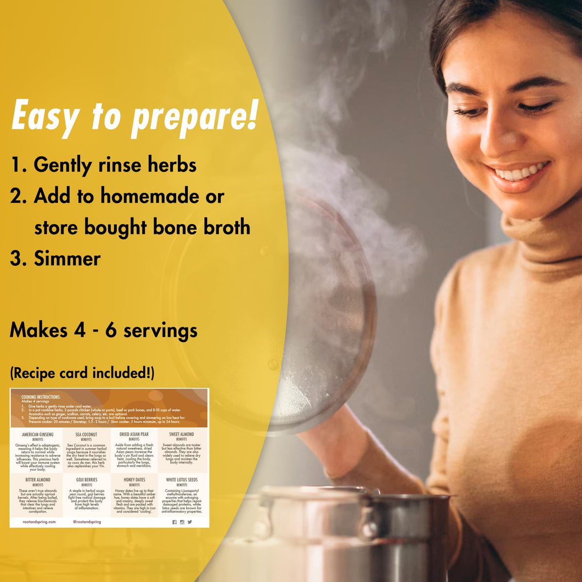 Chinese Herbal Soup Mix Packet 4 to 6 Servings E39308
