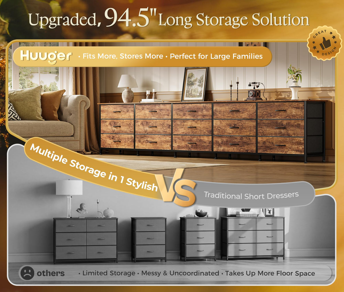 94.5 Inch Extra Long Dresser L549838