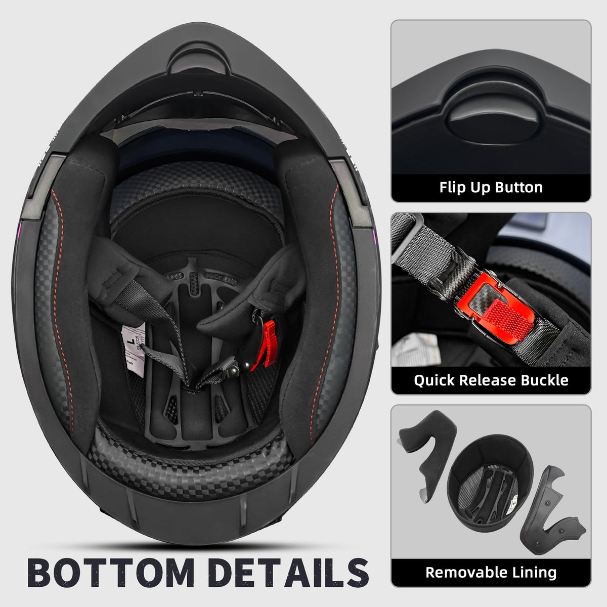 Modular Flip-Up Full Face Motorcycle Helmet L719