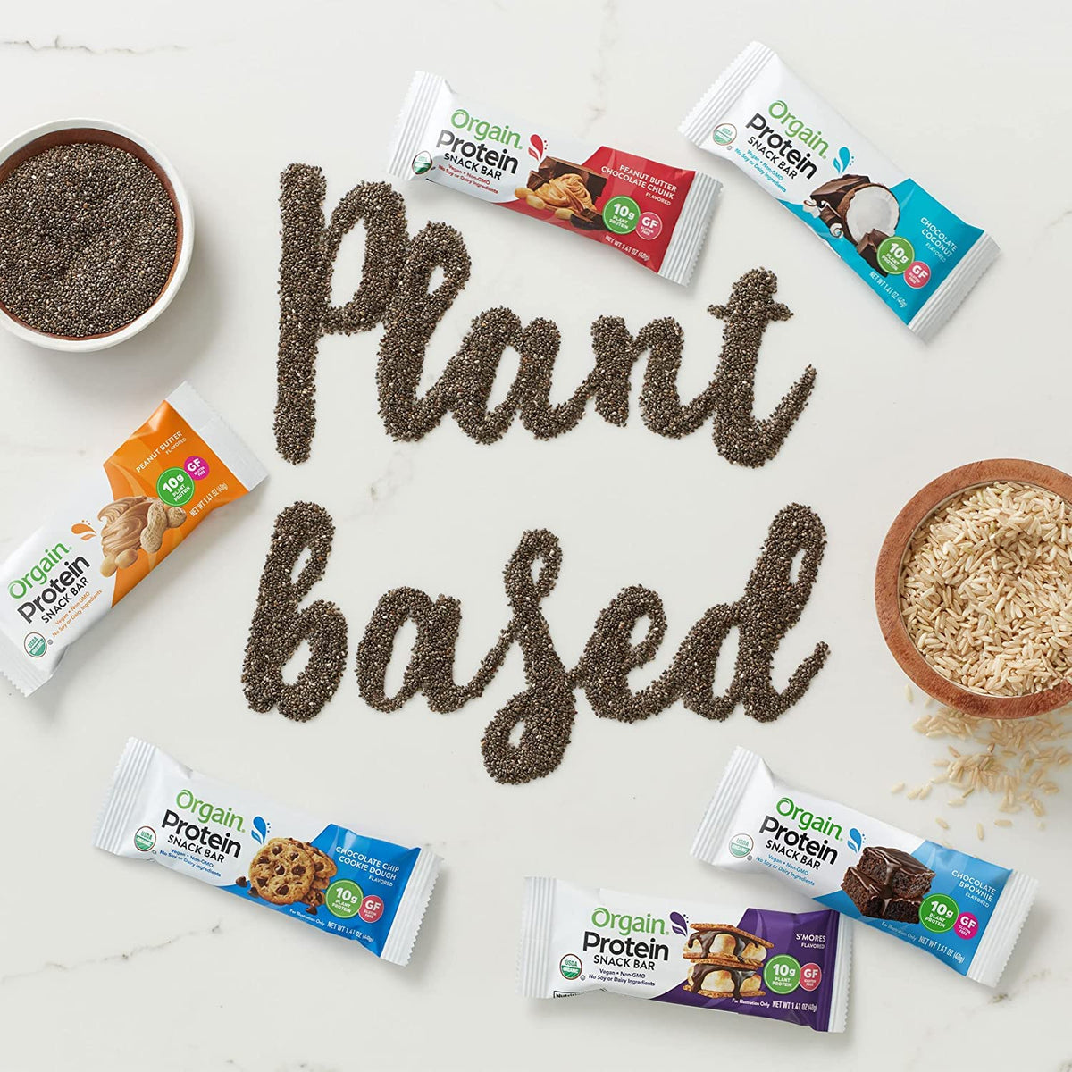 Organic Vegan Protein Powder and Protein Bars Bundle F26754