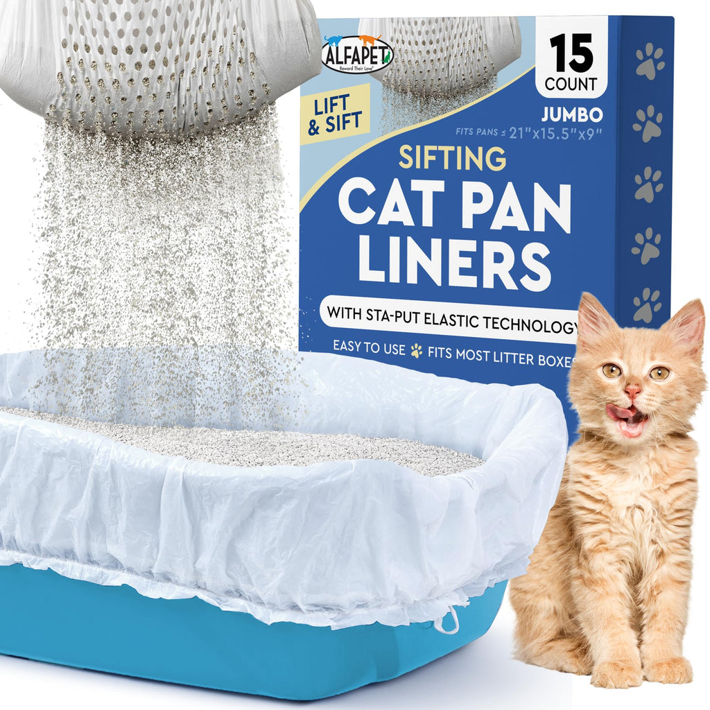 Jumbo 15 Count Pack of 5 Cat Litter Box Liners L738