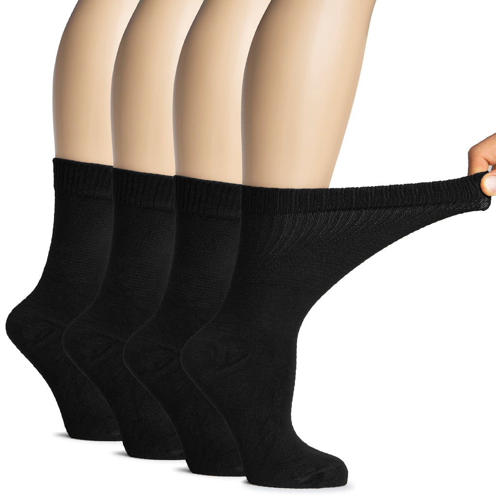 Bamboo Loose Fit Crew Socks 4 Pairs H17730
