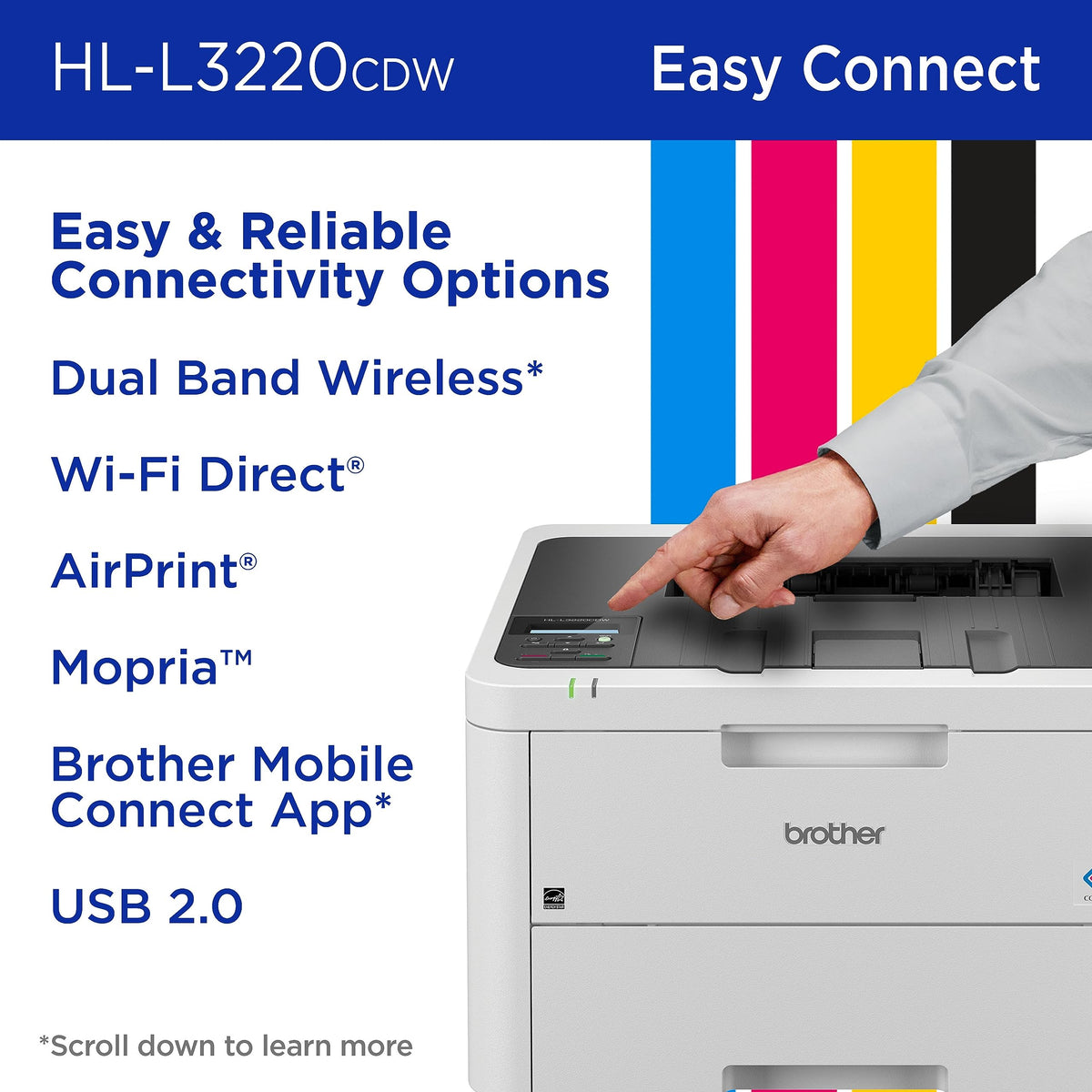 Color Laser Printer with Wireless Printing, Duplex, 250-Sheet Paper Tray C9596