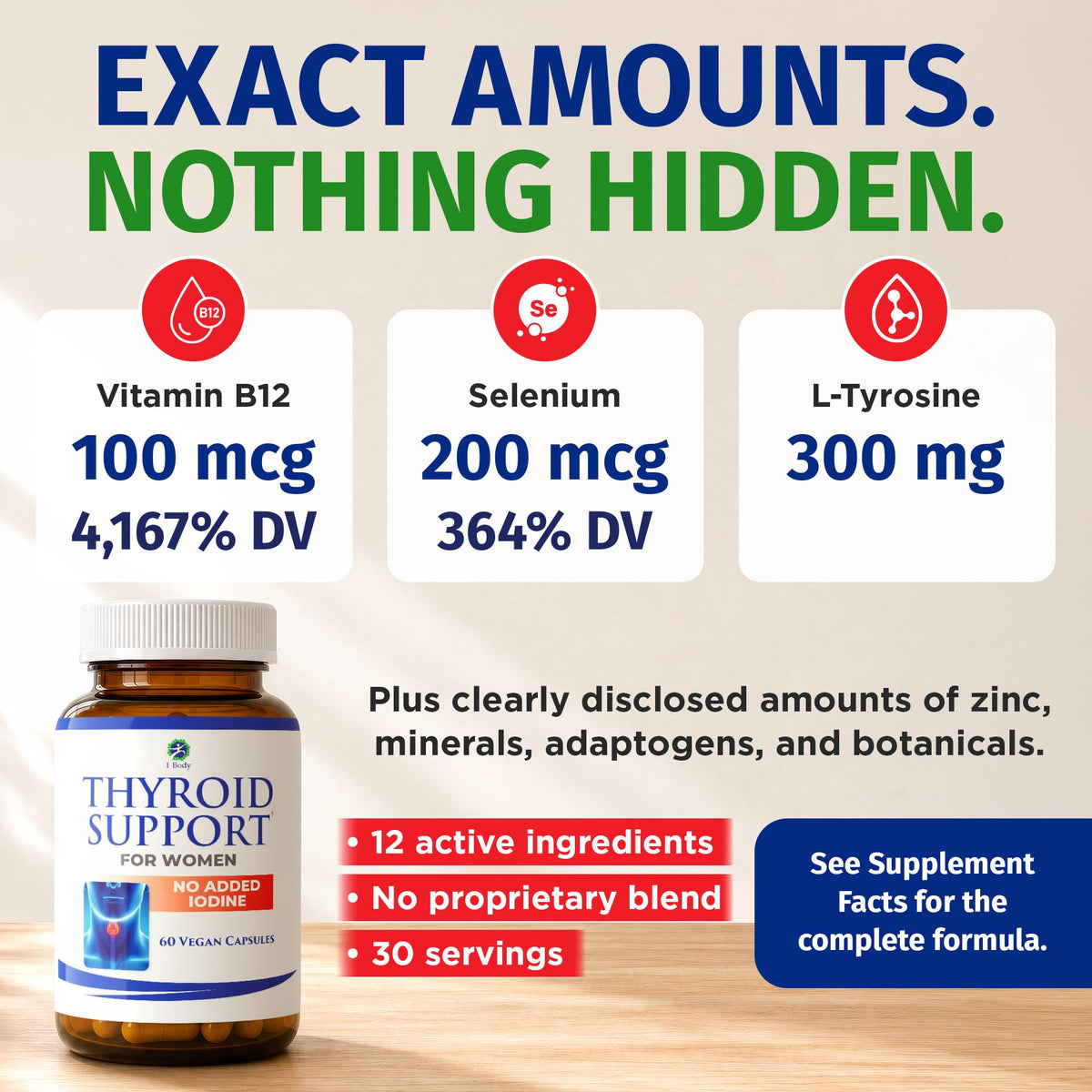 60 Vegan Thyroid Support Capsules F841