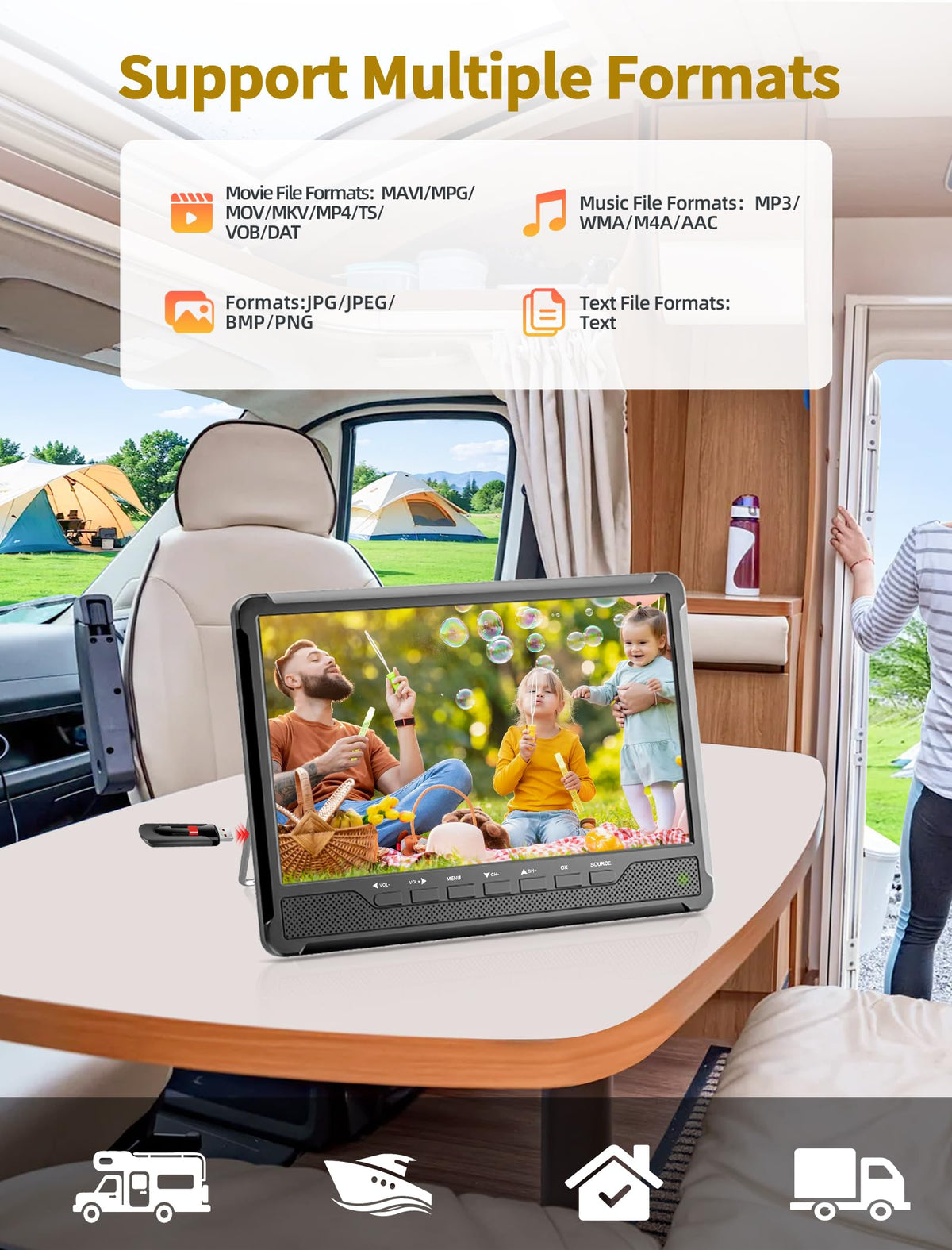 10.7" IPS Flat Screen TV J93466