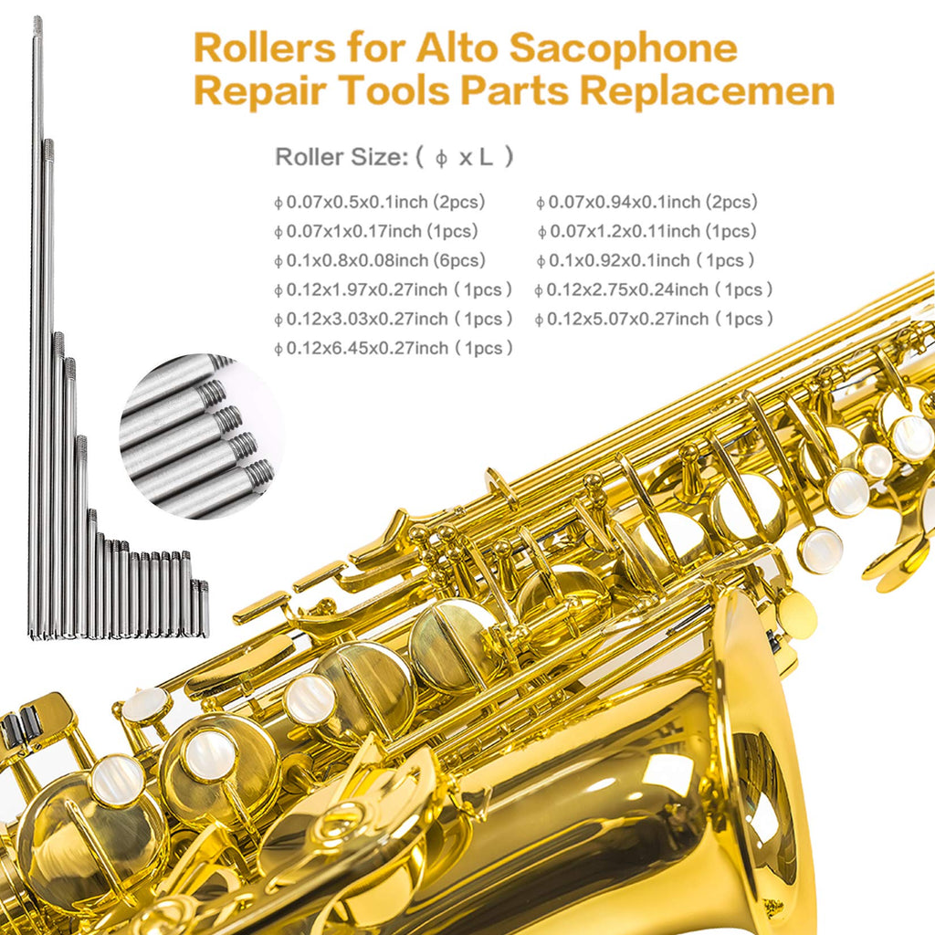 Alto Sax Repair Parts Screws and 25pcs Sax Pads G58303