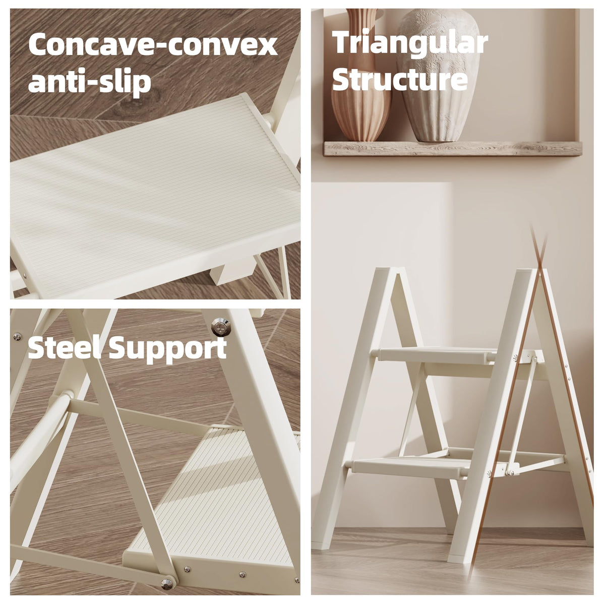 Aluminum Foldable 2 Step Stool C1140