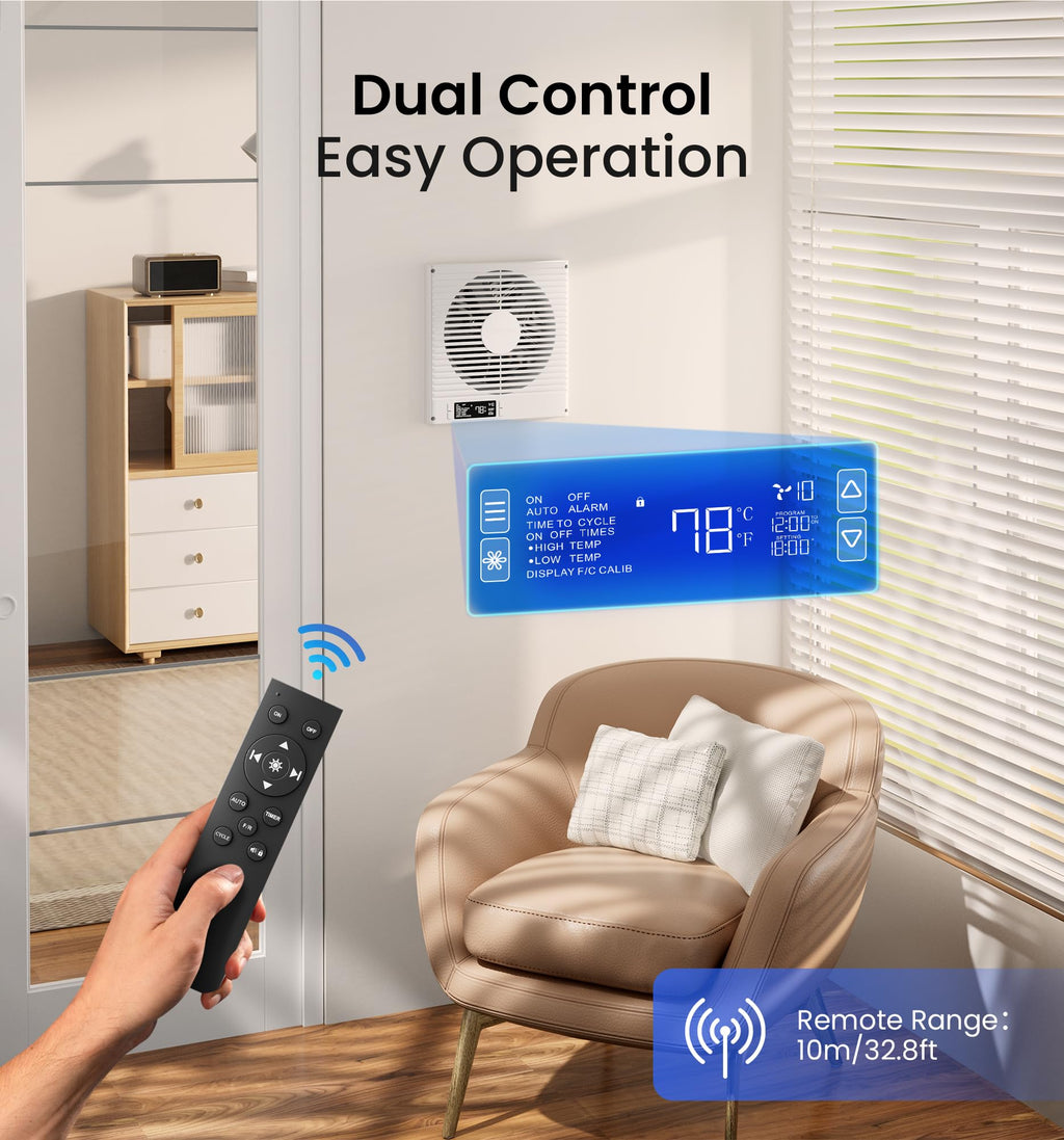 8" Room to Room Ventilation Fan with Remote X776
