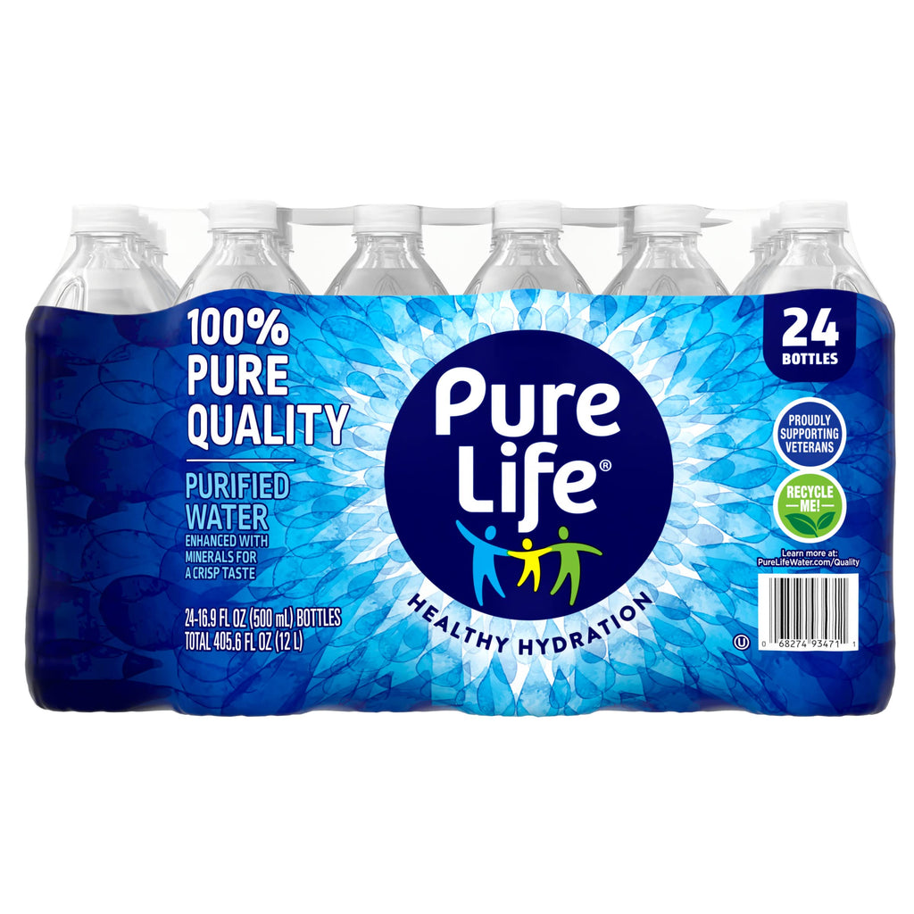 Purified Bottled Water 16.9 oz Case of 24 W33090