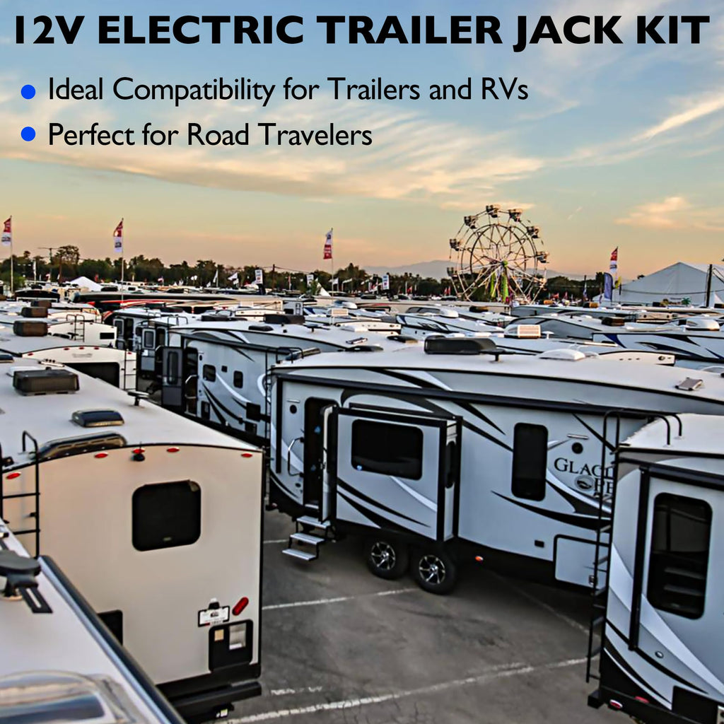 Electric Powered Trailer Jack Kit 12,000 lbs 12V D904009