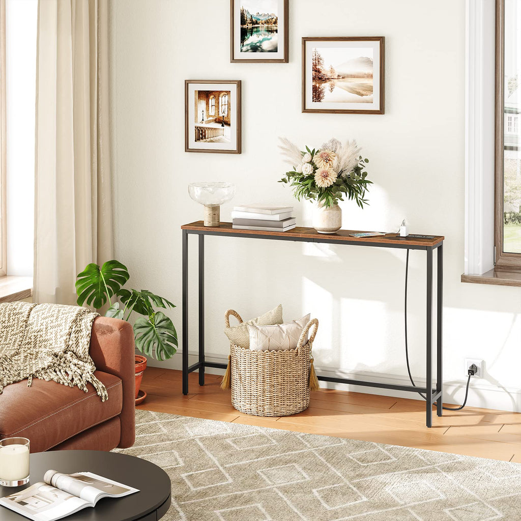 47.2" Narrow Console Table with Power Outlet B427543