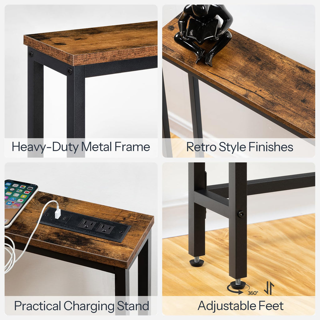47.2" Narrow Console Table with Power Outlet B427543