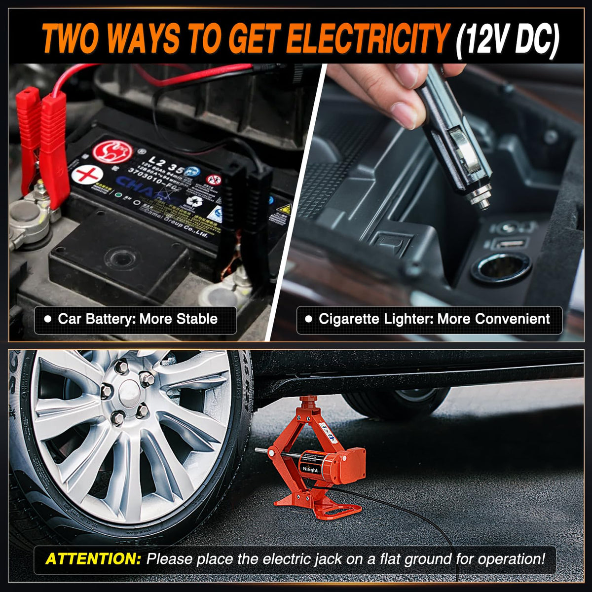 3 Ton 12V Electric Car Jack C728331