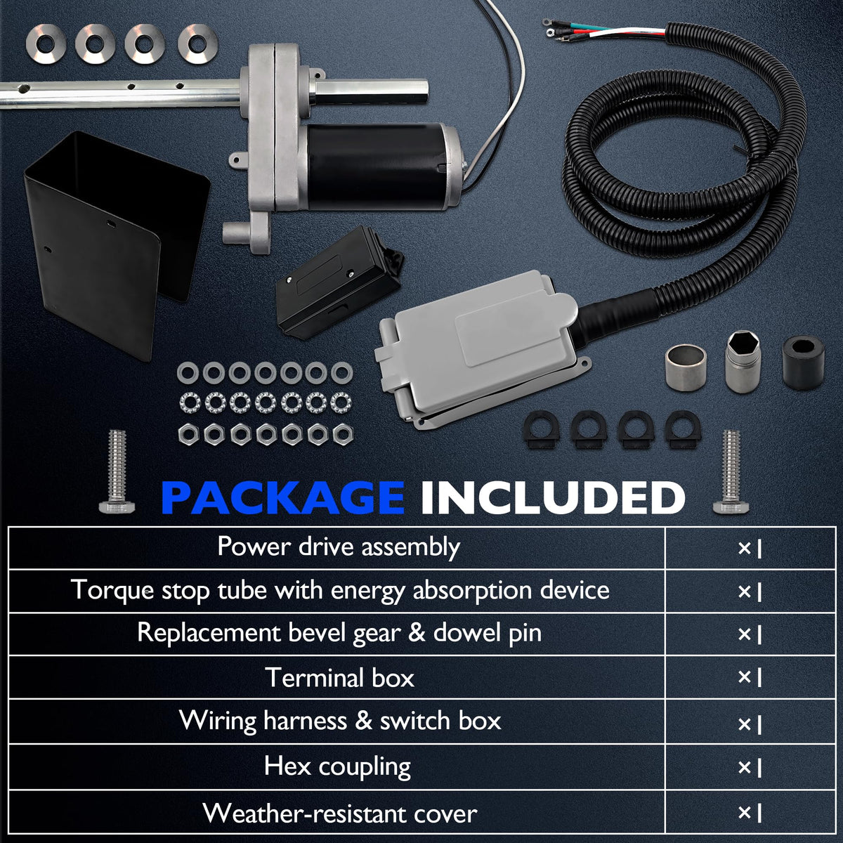 Electric Powered Trailer Jack Kit 12,000 lbs 12V D904009