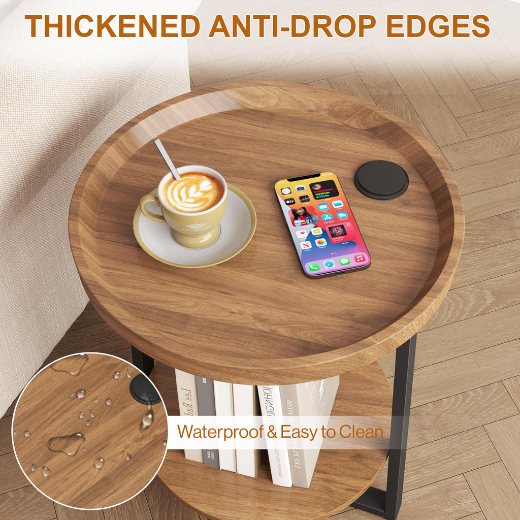 Round Side Table with Charging D373110